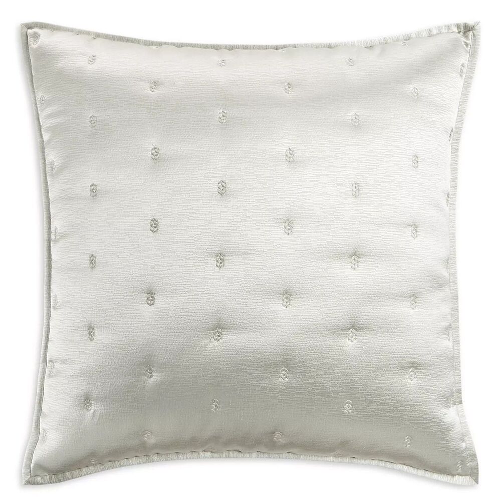 Hudson Park Nouveau Quilted EURO Sham Silver Color - Retail $150